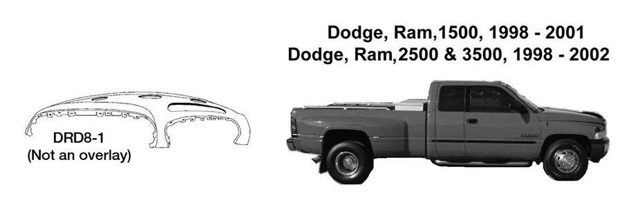 Accutrim Molded Replacement Dash Top 03-05 Dodge Ram