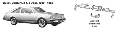 Buick Accutrim Fillers: Century: 2 & 4 Door 1980 1981 1982  CEN4R