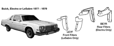 Buick LeSabre - Front Fender Fillers 1977 1978 1979  LE7F