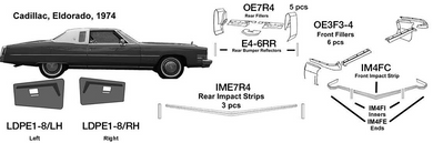 Cadillac Eldorado Right 1974  LDPE1-8/RH