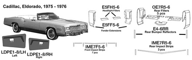 Cadillac Eldorado Left 1975 1976  LDPE1-8/LH