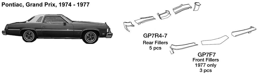 Pontiac Grand Prix Front Fillers 1977 GP7F7